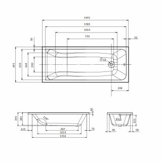 Каркас AM.PM Gem W90A-150-070W-R