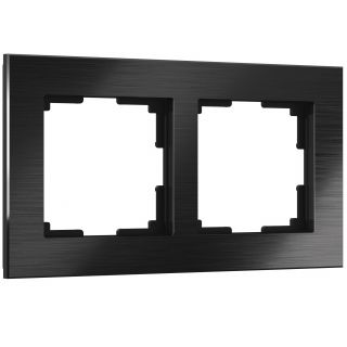 Рамка на 2 поста (черный алюминий) Werkel W0021708