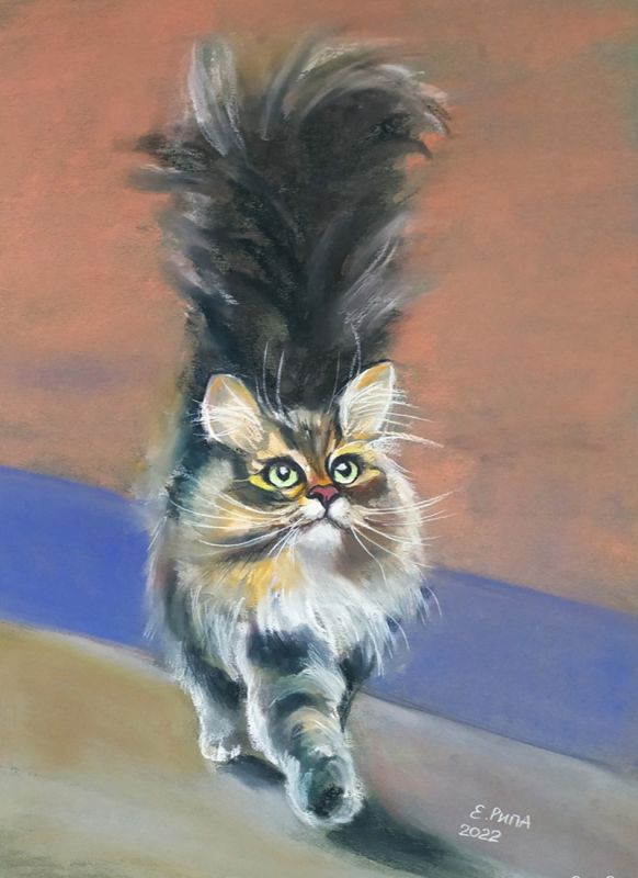 Картина "Кот, его величество кот" Елена Рипа