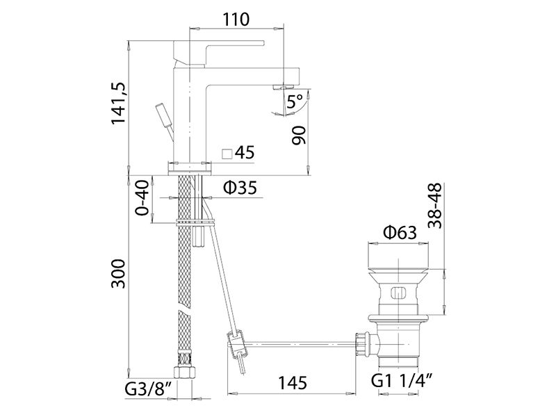 Смеситель для раковины Mamoli Feel 48410000D151 фото 2