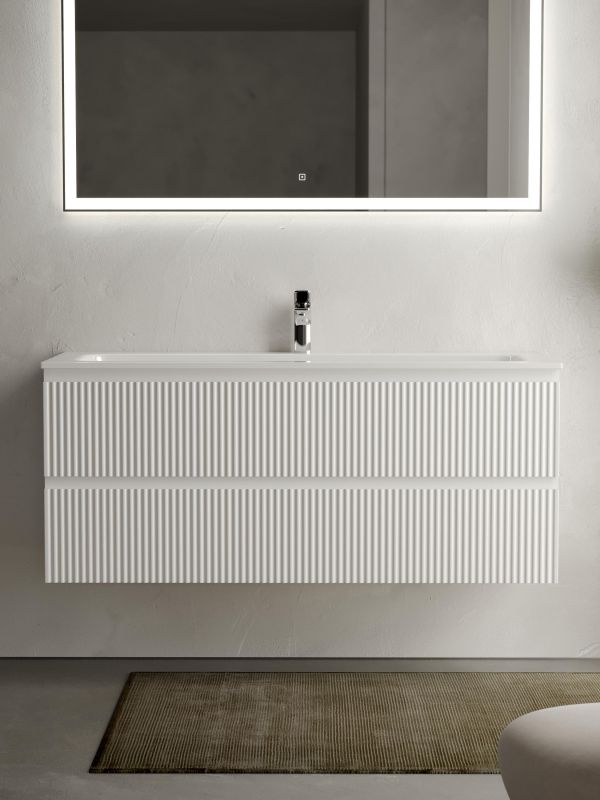 Тумба под раковину подвесная Sancos Snob R SNR120W Bianco 120 см R фото 10