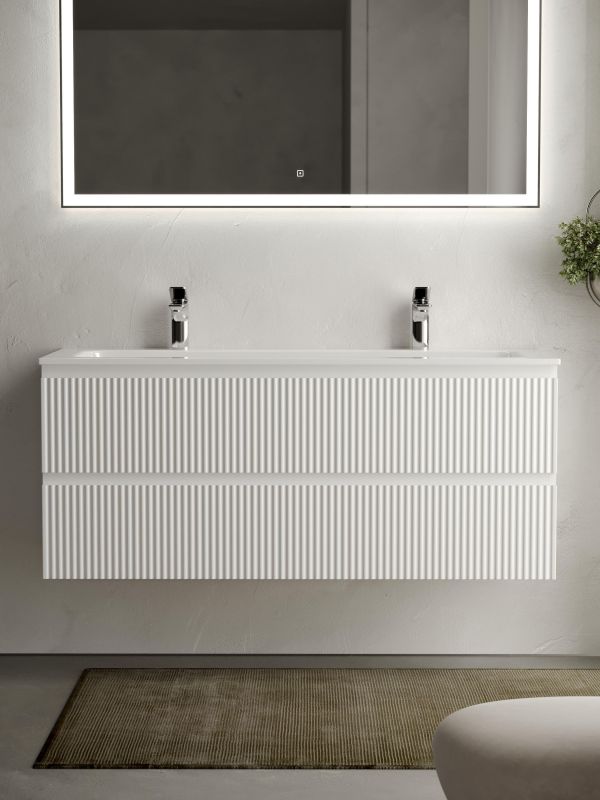 Тумба под раковину подвесная Sancos Snob R SNR120W Bianco 120 см R фото 11