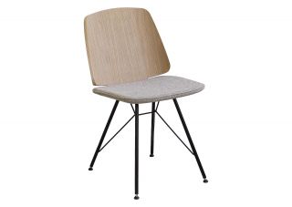 Стул Ellipsefurniture (дуб / бежевый, рогожка) KP010210020101