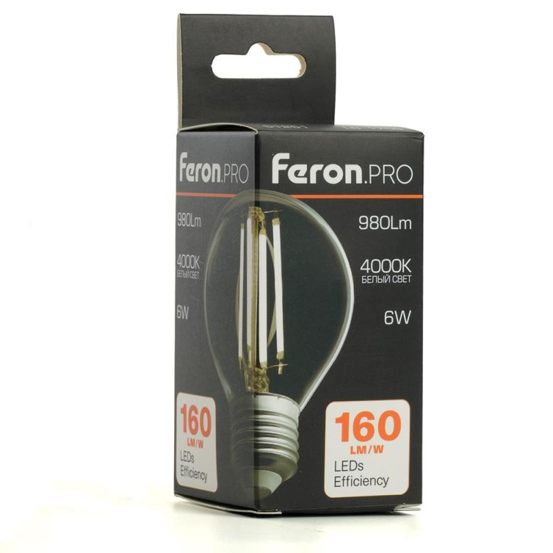 Лампа светодиодная Feron.PRO LB-1706 Шарик E27 980LM 6W 175-265V 4000K 51251 фото 9