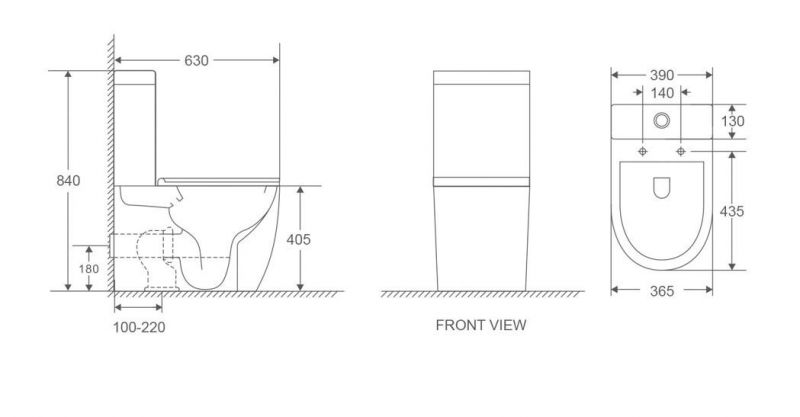 Унитаз-компакт D&K Matrix DT1397516, с микролифтом фото 2