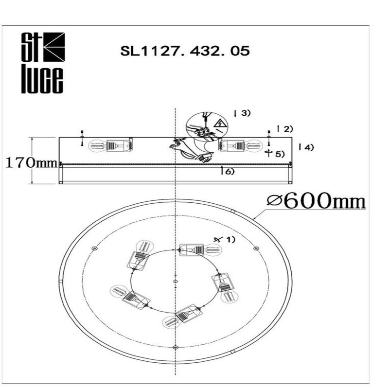 Светильник потолочный ST Luce CHODO SL1127.432.05