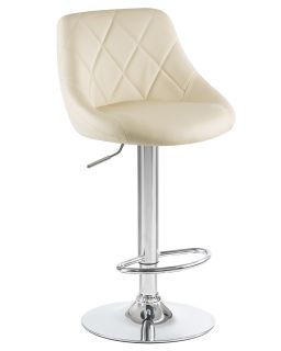 Барный стул Dobrin 5007-LM LOGAN,  цвет сиденья кремовый, цвет основания хром