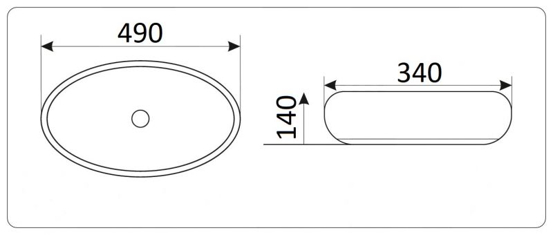 Раковина CeramaLux NC 433SS