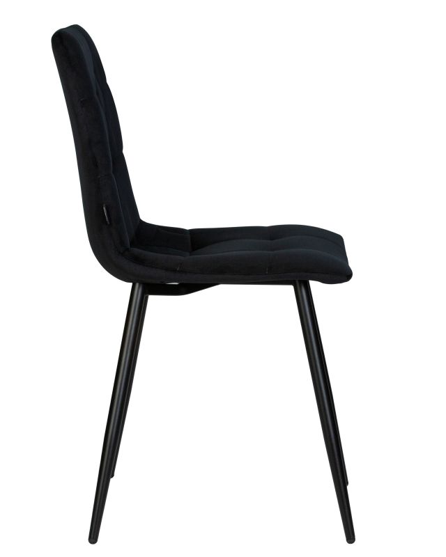 Обеденный стул Dobrin 005 DOBRIN CHILLY, цвет сиденья черный Holland 75, цвет основания черный