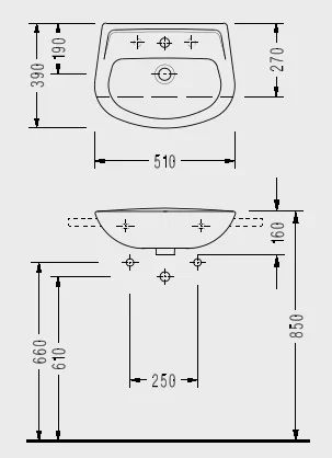 Раковина Serel Friendly 6734 51х39х27 фото 2