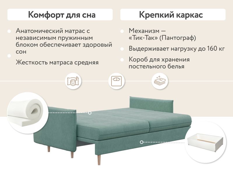 Диван прямой D1 furniture Сканди BD-2152535 фото 6