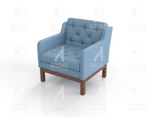 Кресло Айверс орех голубая рогожка BD-2153575