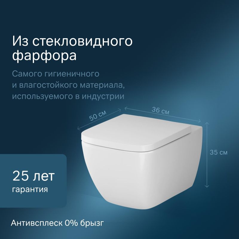 Подвесной унитаз AM.PM Gem C901701SC с микролифтом