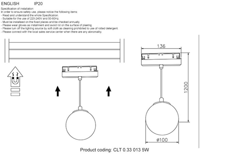 Светильник трековый магнитный Crystal Lux CLT 0.33 013 5W BL 4000K