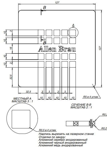 Накладка для сифона Allen Brau Priority 8.310N1-60 медь