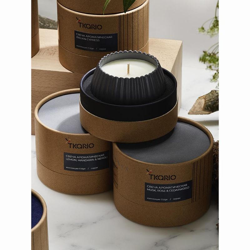 Свеча ароматическая sandalwood, bergamot & citrus из коллекции edge, серый, 30 ч Tkano BD-3043136 фото 10