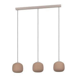 Подвес Eglo COMINIO, 3X40W(Е27), L885, B185, H1100, сталь, серо-коричневый/стекло, песочный