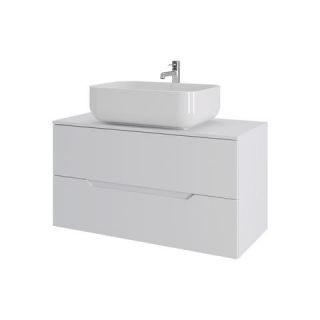 Подвесная тумба с раковиной Orange Line Li-100TuwMDF+B03-600W, 100 см