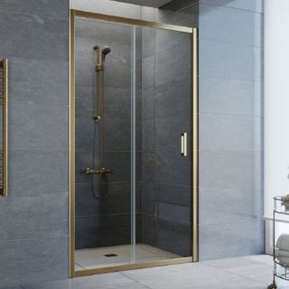 Душевая дверь Vegas Glass ZP 105 05 01, профиль бронзовый, стекло прозрачное