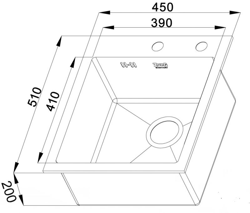 Кухонная мойка Zorg RX-4551 фото 3