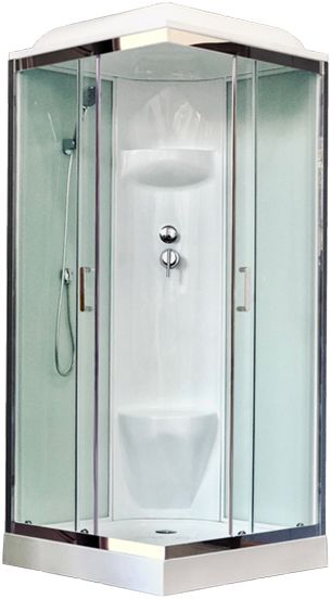 Душевая кабина Royal Bath RB90HP6-WT-CH 90x90 фото 1