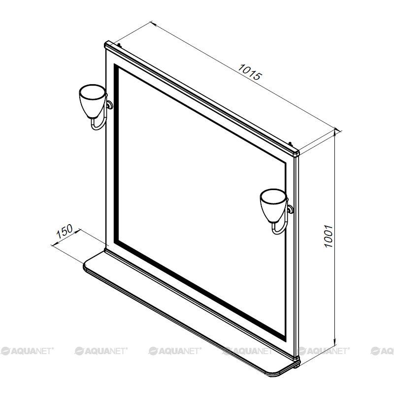 Зеркало Aquanet Валенса NEW 105 белый 00238830