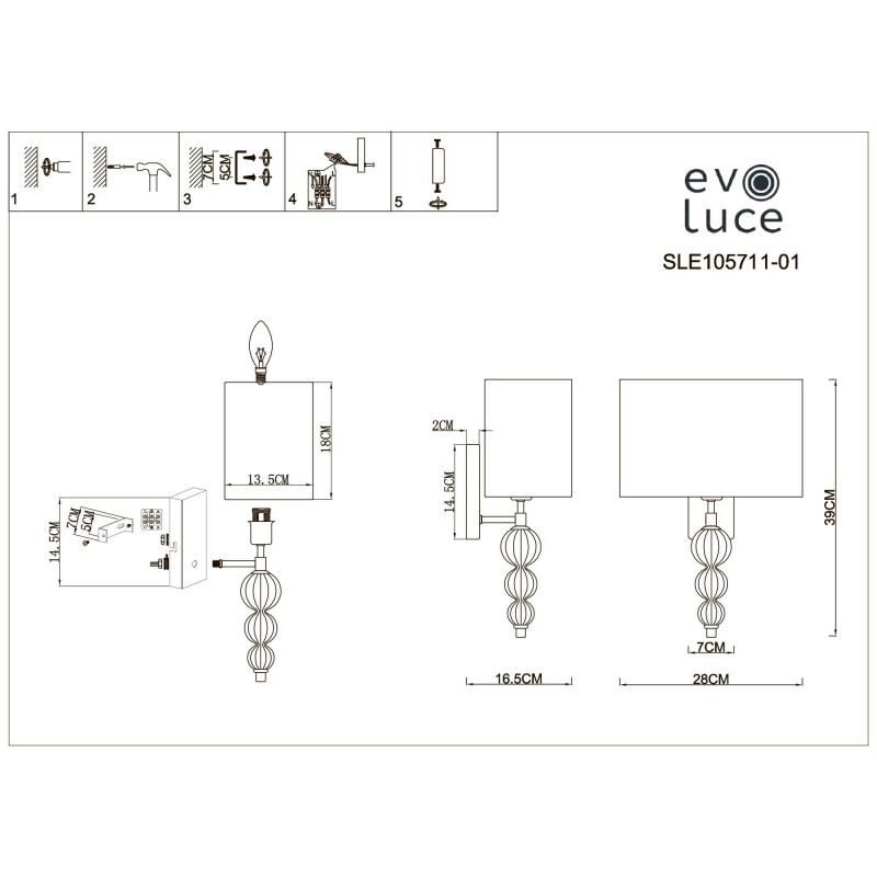 Бра Evoluce RAMER SLE105711-01 фото 4