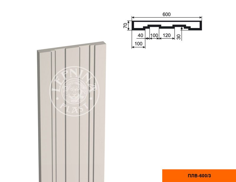 Пилястра составная Lepninaplast ПЛВ-600/3