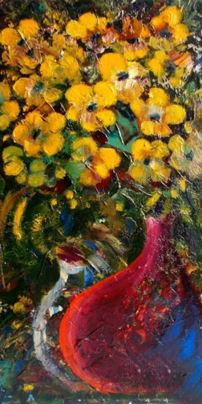 Картина "Желтые цветы" Владимир Абаимов