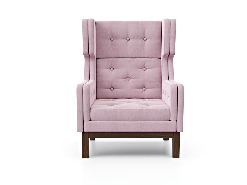 Кресло ARSKO Айверс Хай Орех шенилл розовый BD-2556817