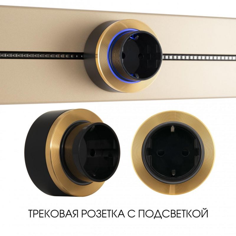 Трековая розетка Arte Milano 16A 250V 397952TS/ES Gold фото 1