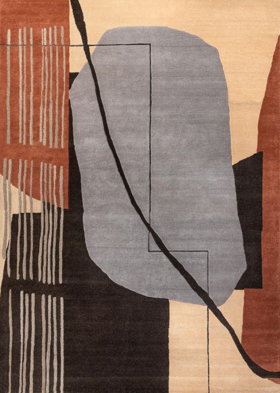 Индийский ковер из шерсти и полиэстера Carpet «ARTWALK» TRA1836-NIK-ANTR 251 x 351 см фото 1
