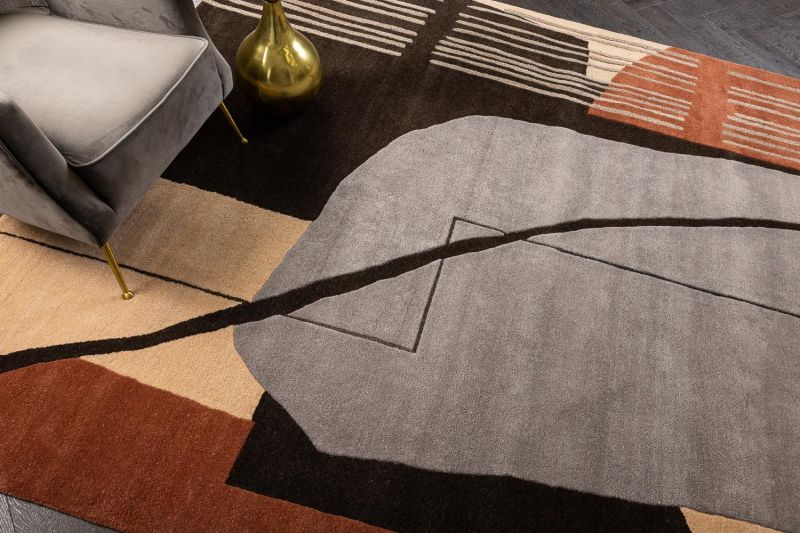 Индийский ковер из шерсти и полиэстера Carpet «ARTWALK» TRA1836-NIK-ANTR 251 x 351 см фото 3