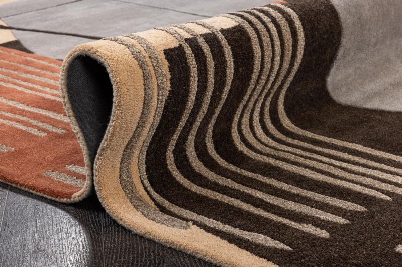 Индийский ковер из шерсти и полиэстера Carpet «ARTWALK» TRA1836-NIK-ANTR 251 x 351 см фото 9