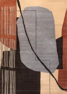 Индийский ковер из шерсти и полиэстера Carpet «ARTWALK» TRA1836-NIK-ANTR 251 x 351 см