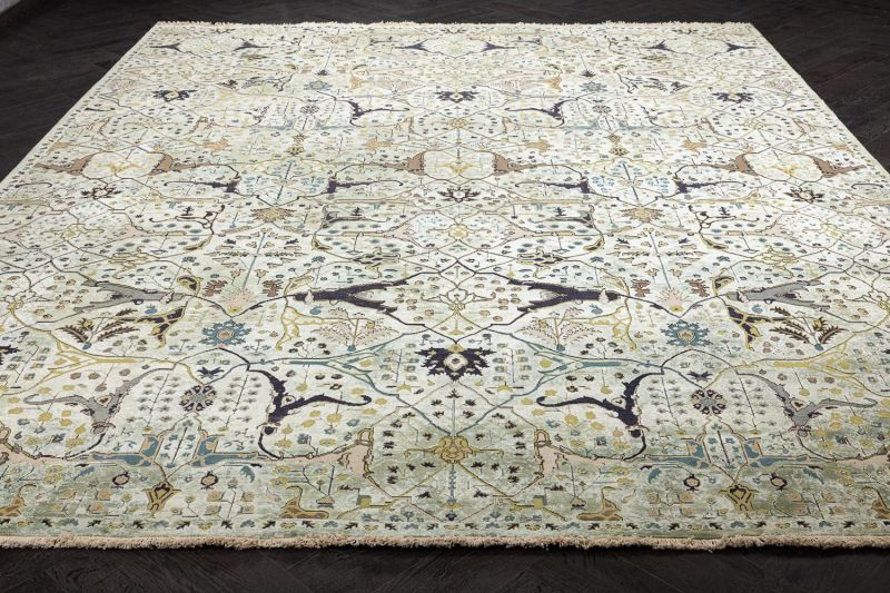 Индийский ковер из шёлка Carpet «WISTERIA» AKWS1441-FLICHEN-MSGREEN 307 x 394 см