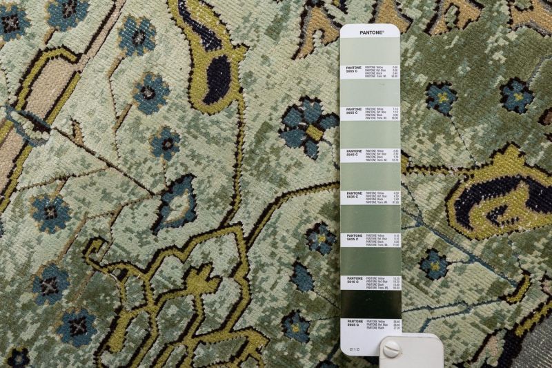 Индийский ковер из шёлка Carpet «WISTERIA» AKWS1441-FLICHEN-MSGREEN 307 x 394 см