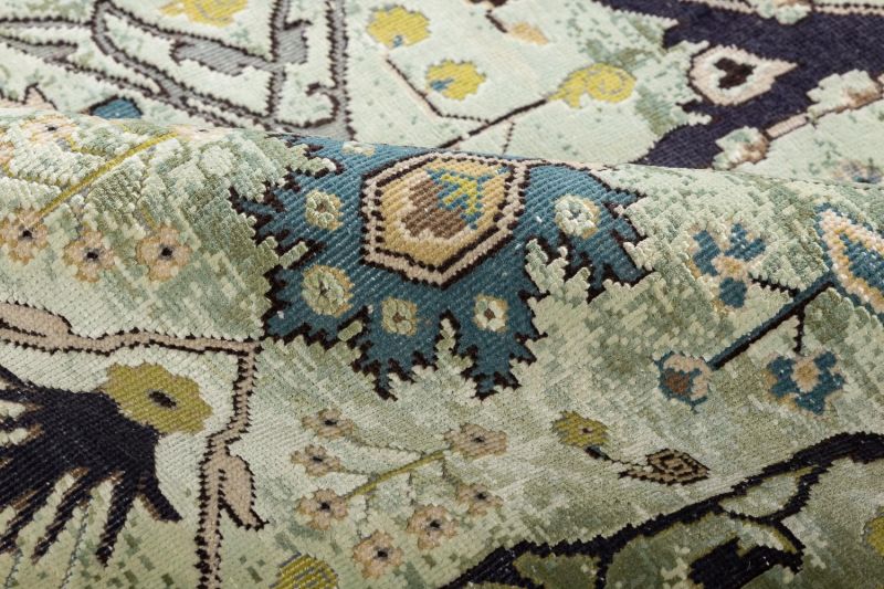 Индийский ковер из шёлка Carpet «WISTERIA» AKWS1441-FLICHEN-MSGREEN 307 x 394 см