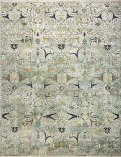 Индийский ковер из шёлка Carpet «WISTERIA» AKWS1441-FLICHEN-MSGREEN 307 x 394 см