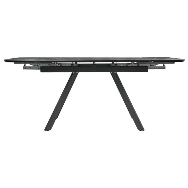 Стол BRADEX Home Arthur раскладной 120-184x80x75см, керамогранит серый мрамор Greys Grey, чёрный BD-3066262 фото 10