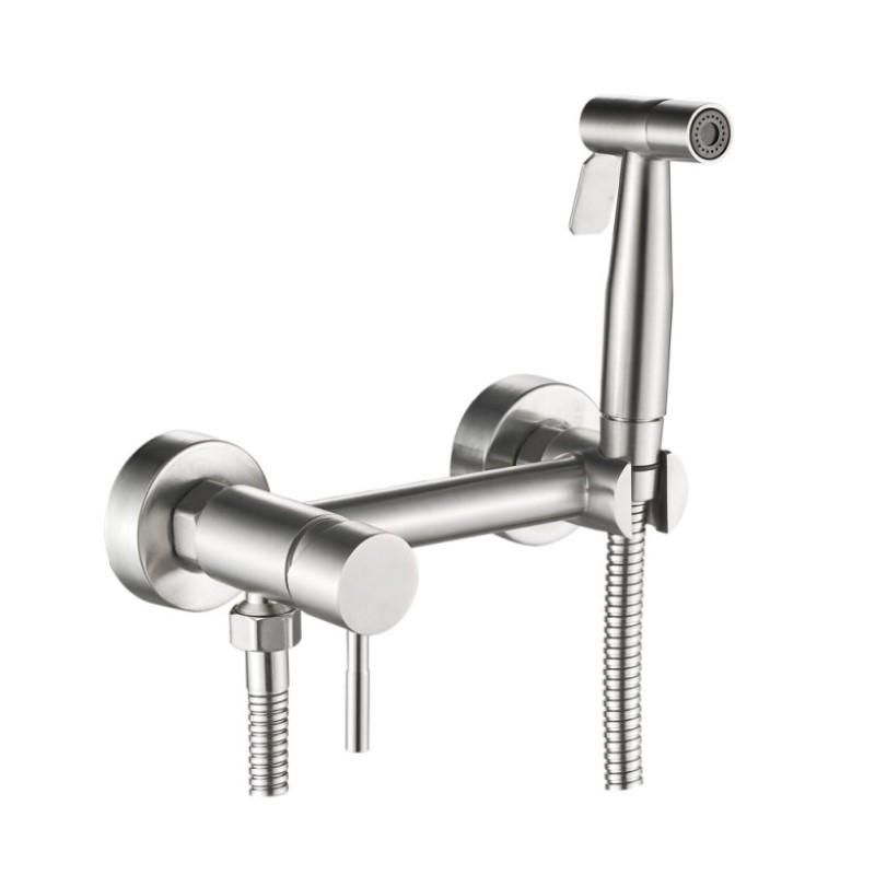 Гигиенический душ со смесителем Haiba HB5520 сталь фото 1