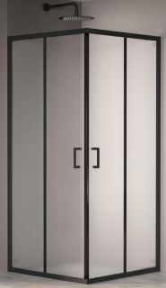 Душевой уголок RGW PA-030B 80x80 см, профиль черный, стекло матовое