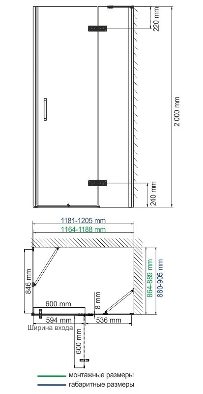 Душевой уголок WasserKRAFT Aller 10H07R 120x90 см фото 3
