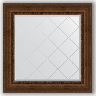 Зеркало с гравировкой в багетной раме 92x92 Evoform EXCLUSIVE-G BY 4343 состаренная бронза с орнаментом