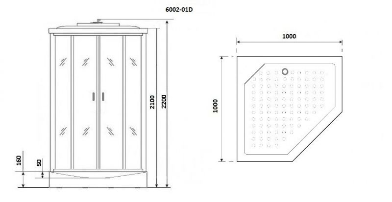 Душевая кабина Niagara Premium NG- 6002-01D 100x100