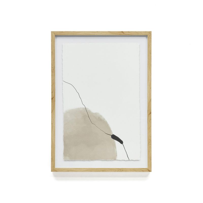 Абстрактная картина в белом и коричневом цвете 50 x 70 см Torroella  La Forma (ex Julia Grup) BD-2609100
