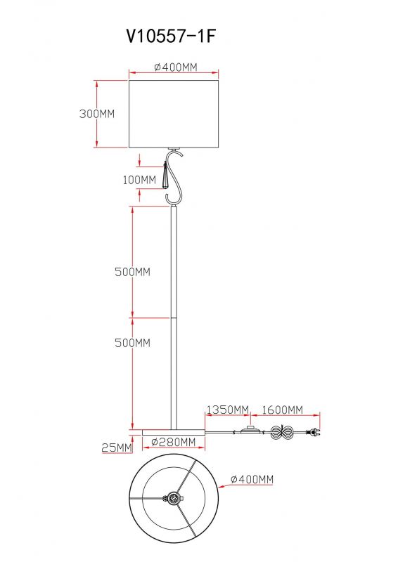Торшер Moderli V10557-1F  E27 220-240V  УТ000036705 фото 5