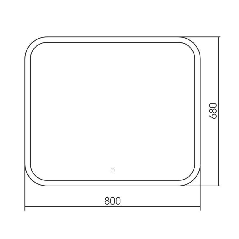 Зеркало ABBER See AG6109S-0.8, 80х68 см, с подсветкой