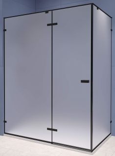 Душевой уголок RGW SV-040B 120x90 см, профиль черный, стекло матовое