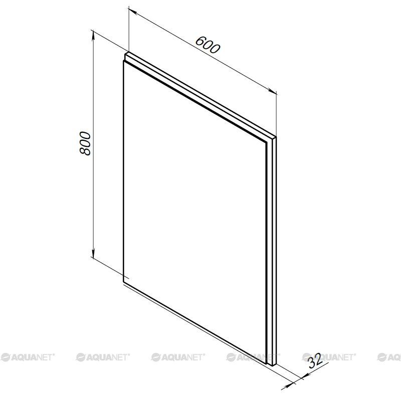 Зеркало Aquanet Nova Lite 60 дуб рошелье LED 00242621